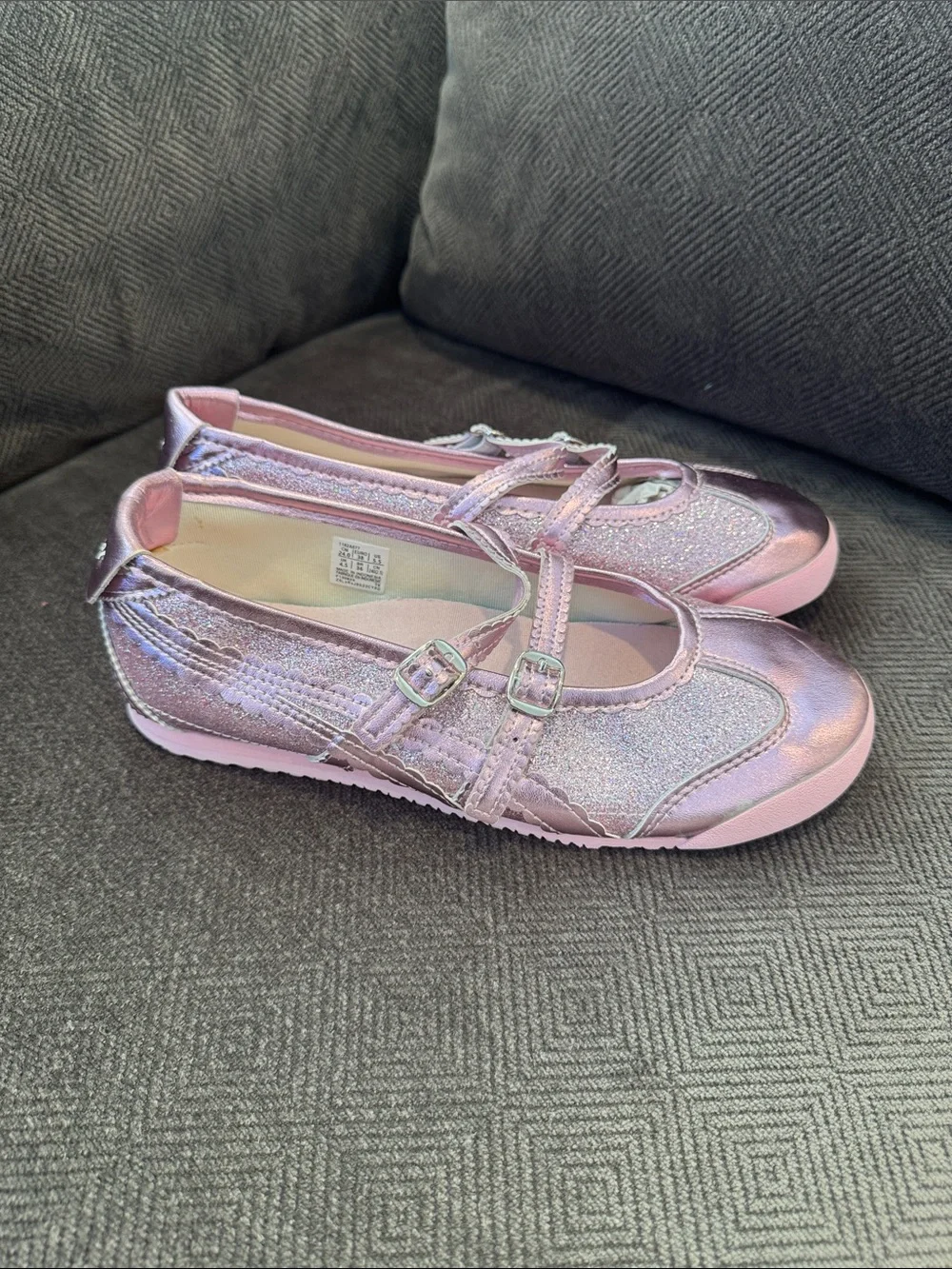 Girls' Pink Glitter Mary Jane Shoes